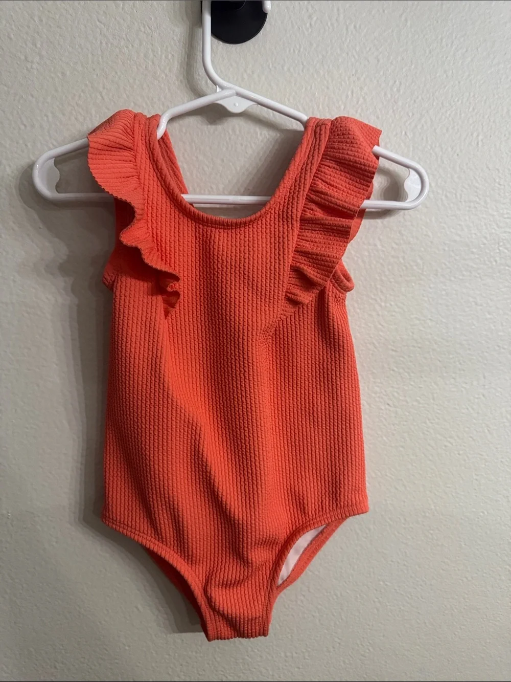 Carter's Coral Ruffle One-Piece Swimsuit